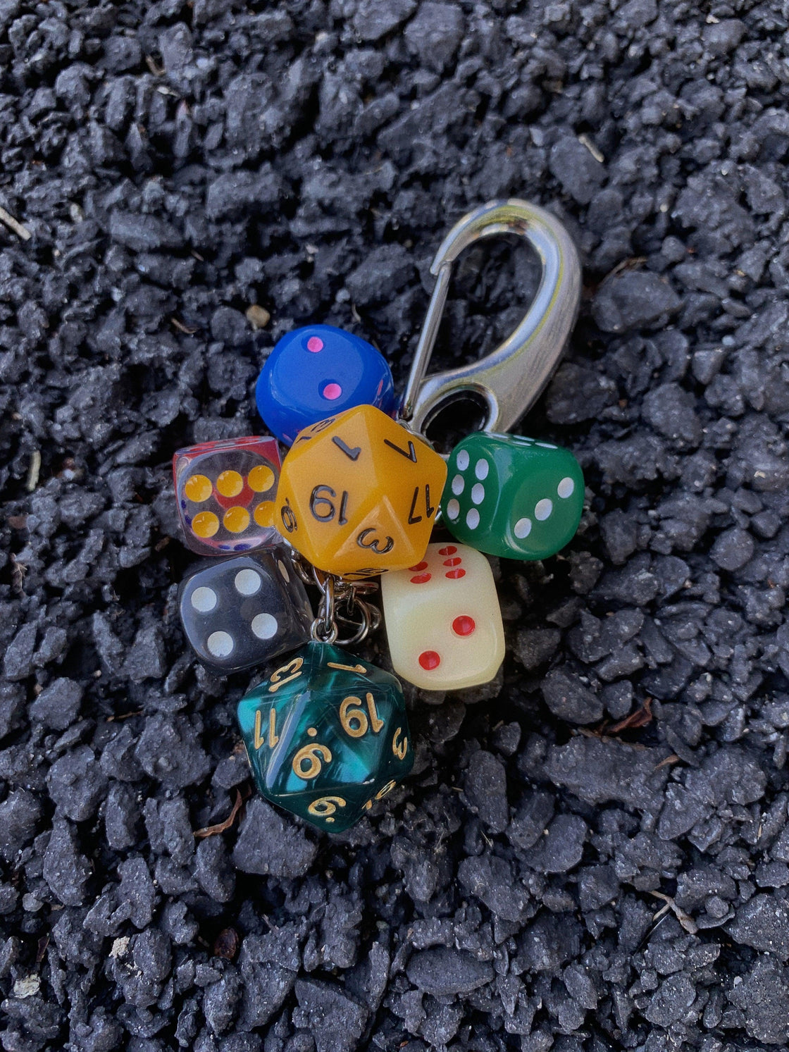 Motorcycle Super Lucky Dice Keychain