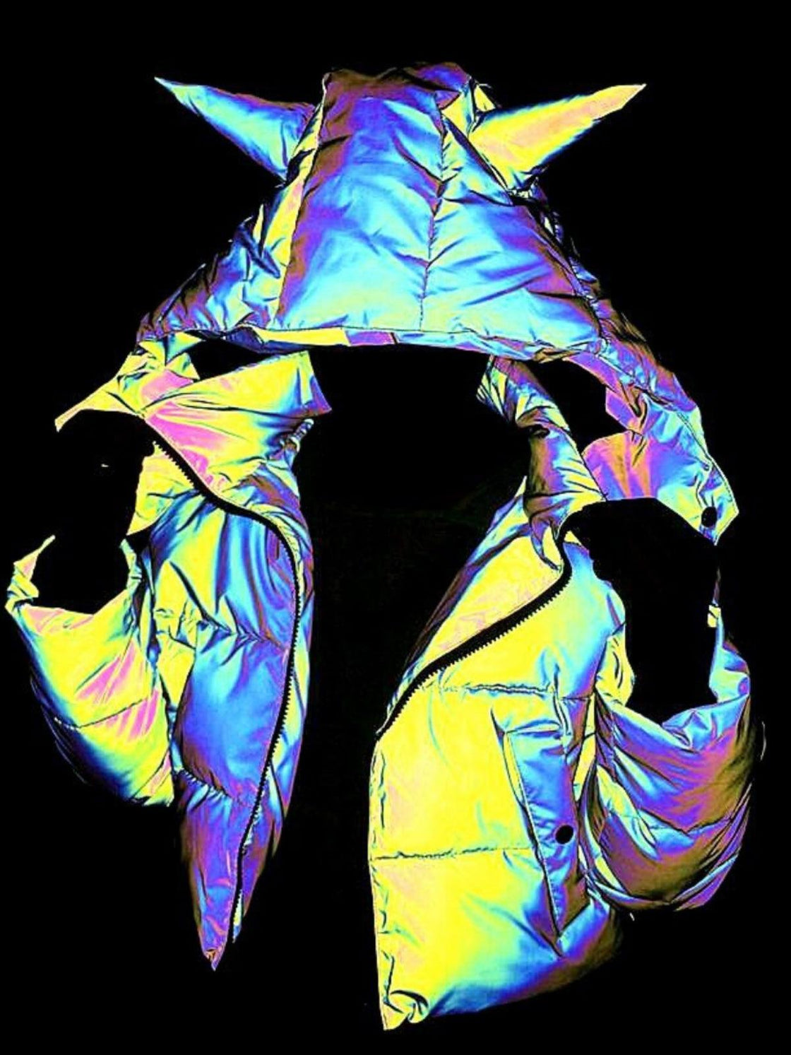 Rainbow Reflective Winter Motorcycle Jacket