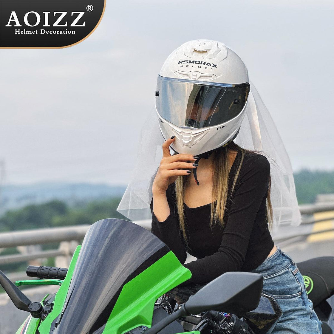 AOIZZ™ Motorcycle Helmet Veil Decoration