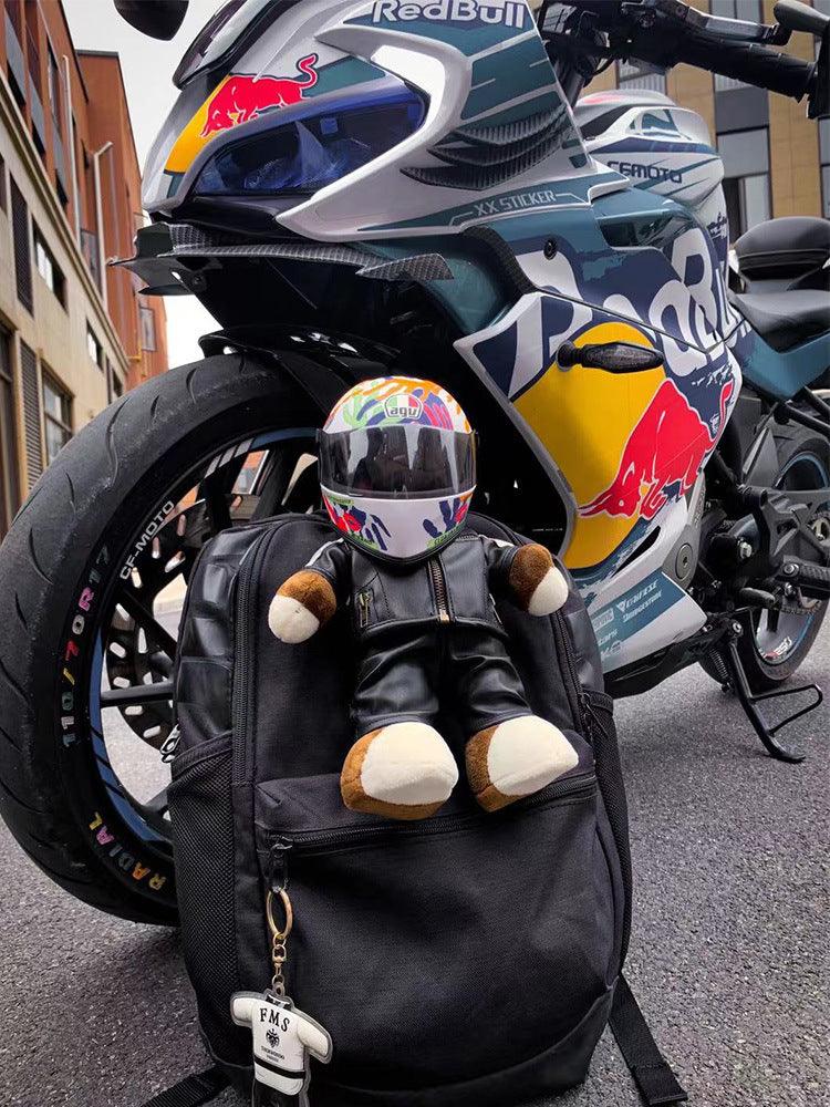 Motorcycle Buddy Helmet Bear