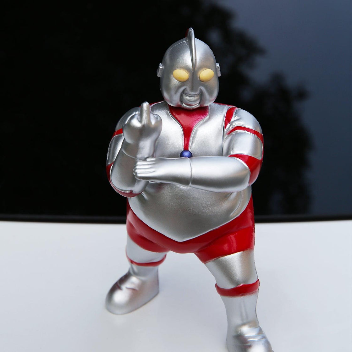 Middle Finger Ultraman Funny Motorcycle/Car Decoration Ornament