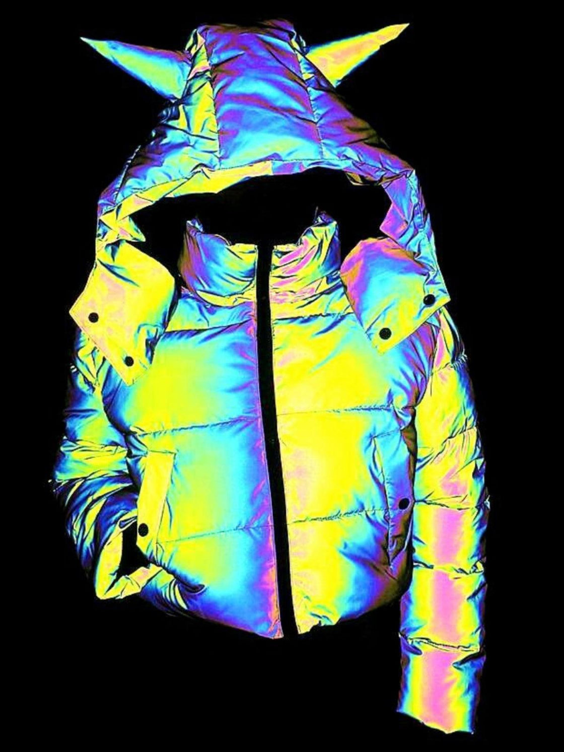 Rainbow Reflective Winter Motorcycle Jacket