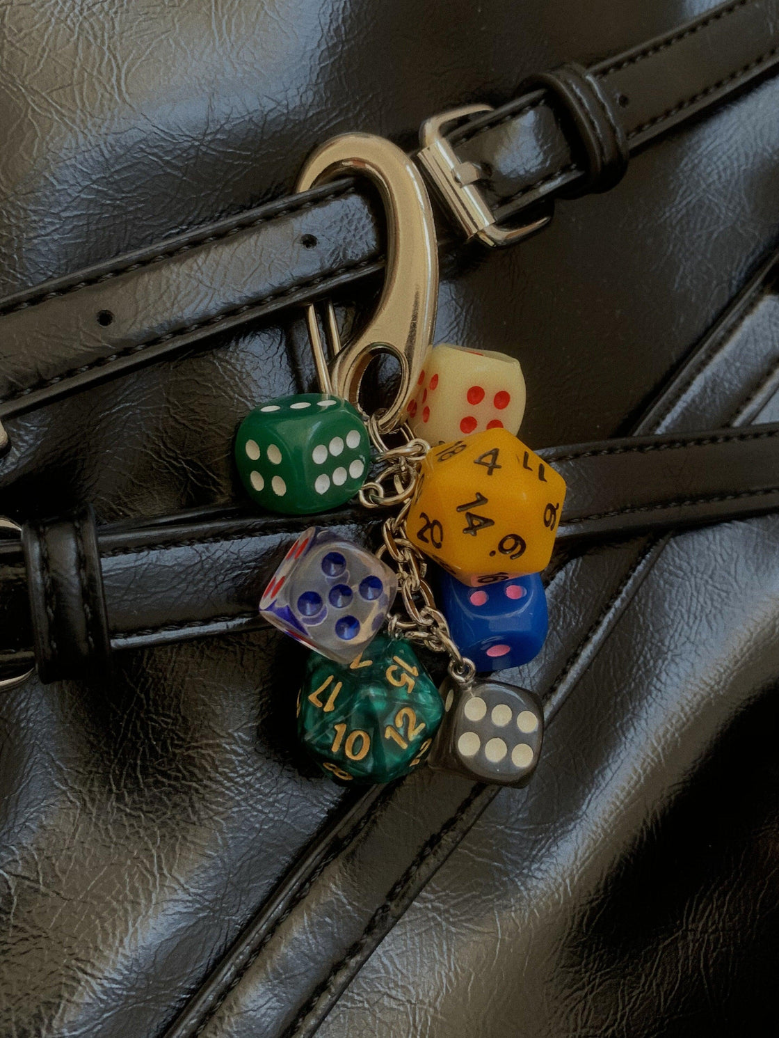 Motorcycle Super Lucky Dice Keychain