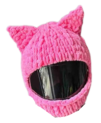 Handmade Knitted Cartoon Cover for Motorcycle Helmet