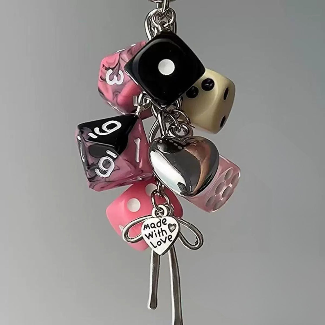 Motorcycle Super Lucky Dice Keychain