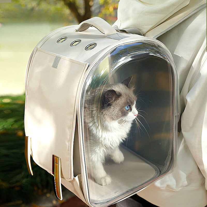 Breathable Motorcycle Pet Carrier with Sun Protection