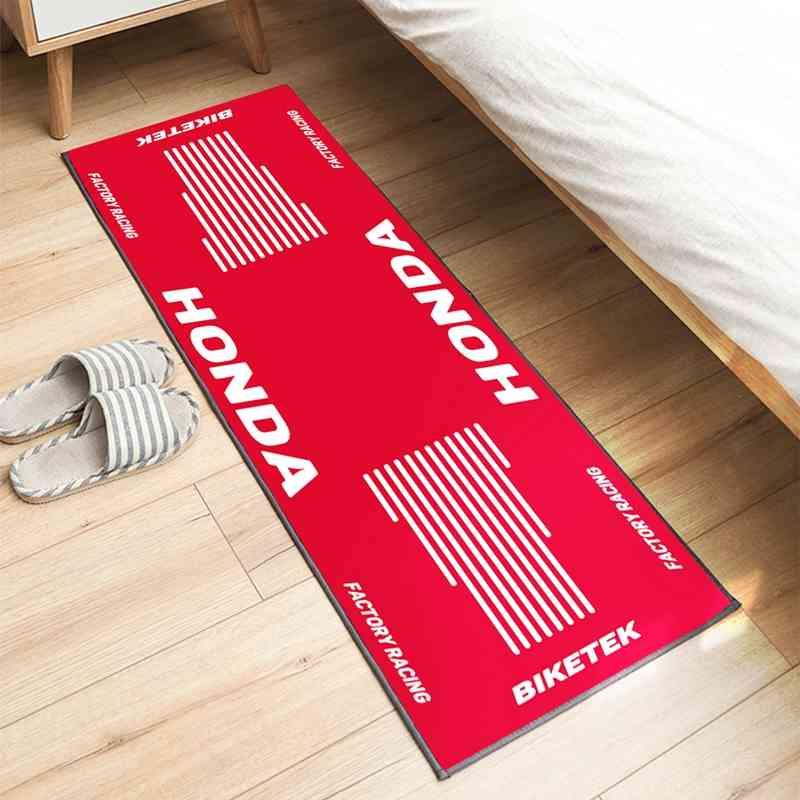 Motorcycle-Themed Carpet Display Mat