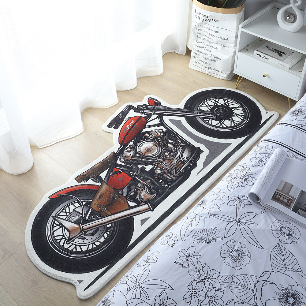 Original Design Retro Motorcycle Carpet