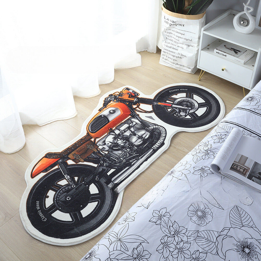 Original Design Retro Motorcycle Carpet