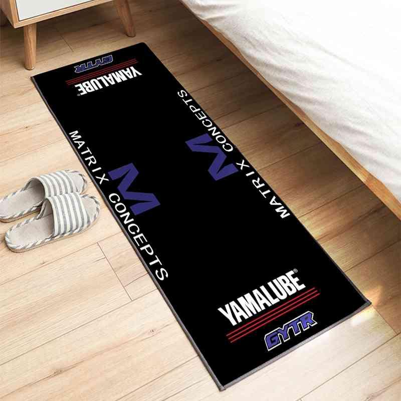 Motorcycle-Themed Carpet Display Mat