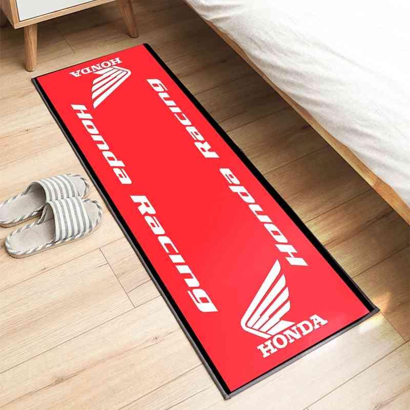 Motorcycle-Themed Carpet Display Mat