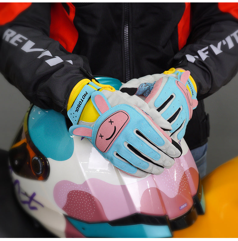 Rainbow Zoo Summer Breathable Motorcycle Gloves