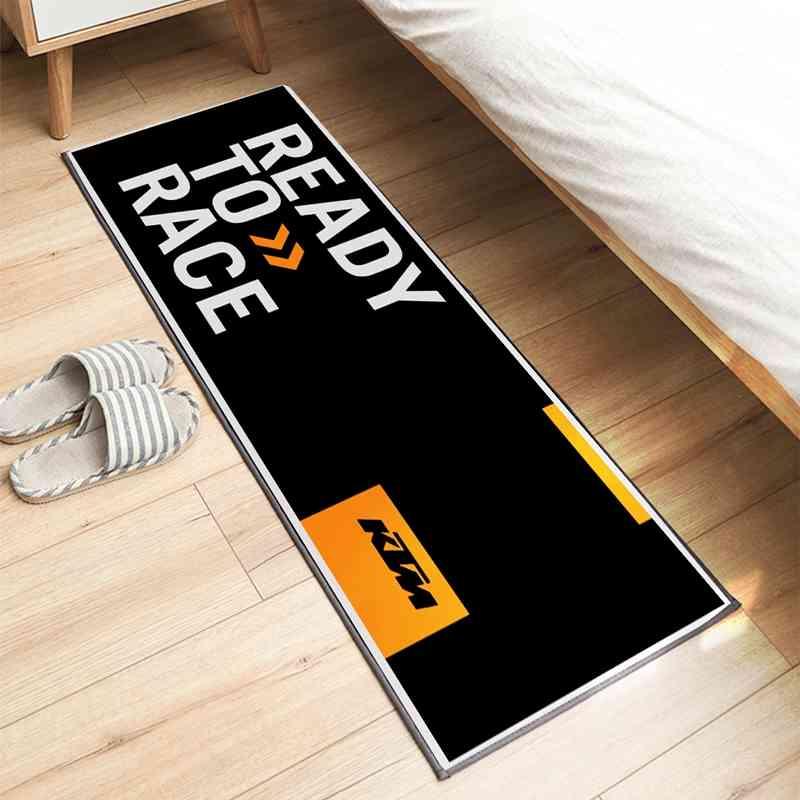 Motorcycle-Themed Carpet Display Mat