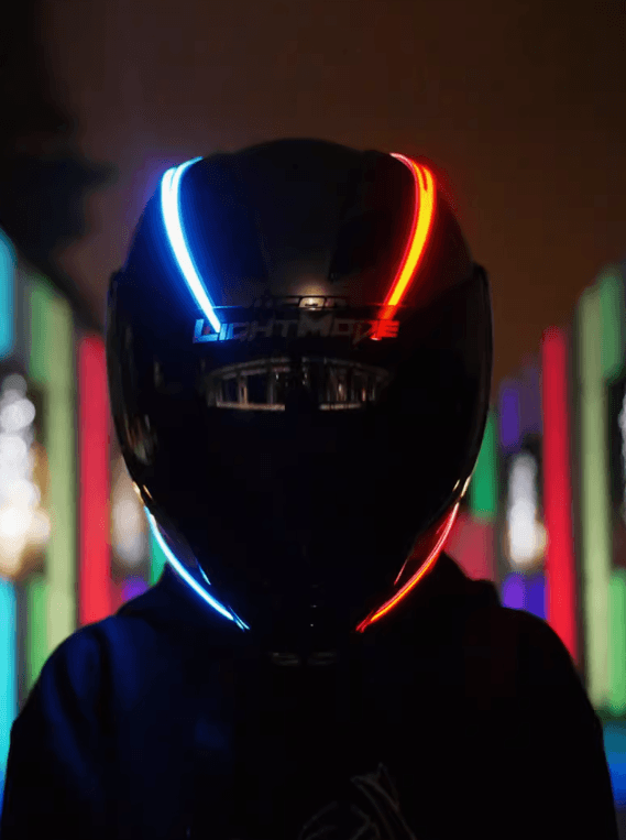 Sci-Fi Waterproof Chargable Motorcycle Helmet Light Strip