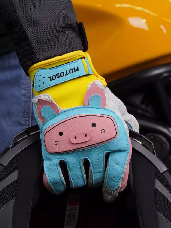 Rainbow Zoo Summer Breathable Motorcycle Gloves