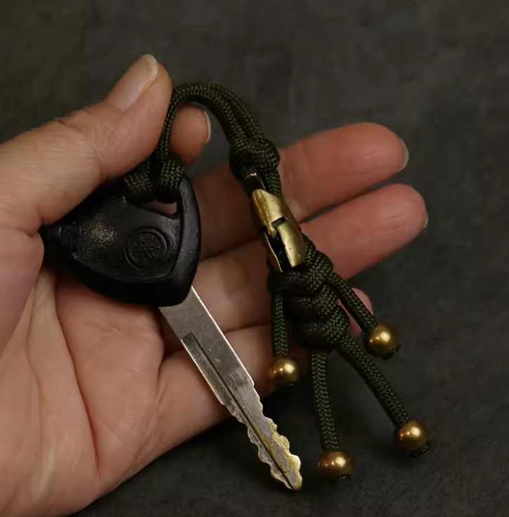 Handcrafted Solid Brass Spartan Warrior Keychain