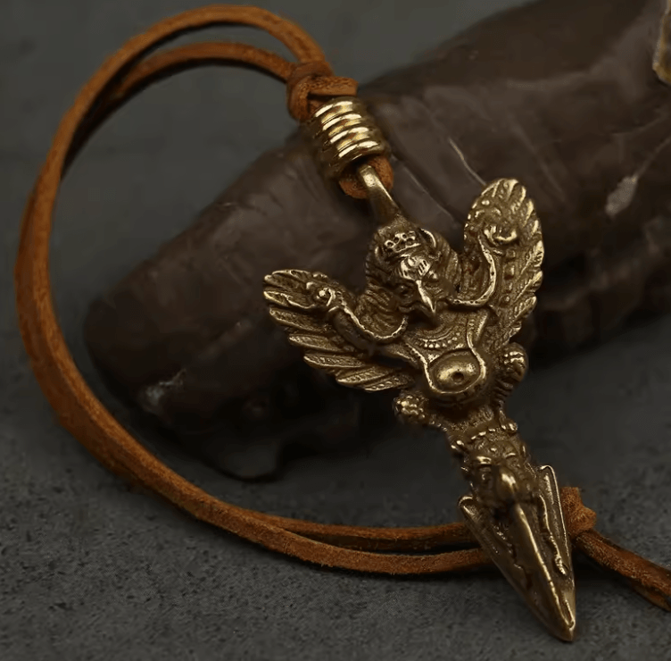 Solid Brass Oriental Mystic Bird Keychain