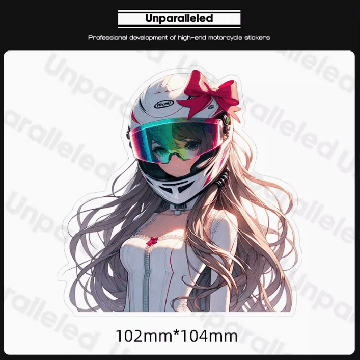 Unparalleled™ Cute Biker Girl Sticker