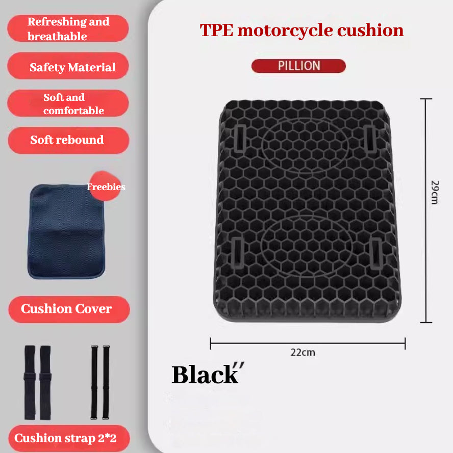 Motorcycle Honeycomb Technology Shock-Absorbing Breathable Seat Cushion