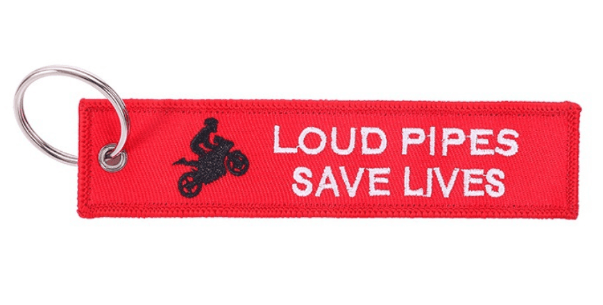 Motorcycle Embroidered Keychain