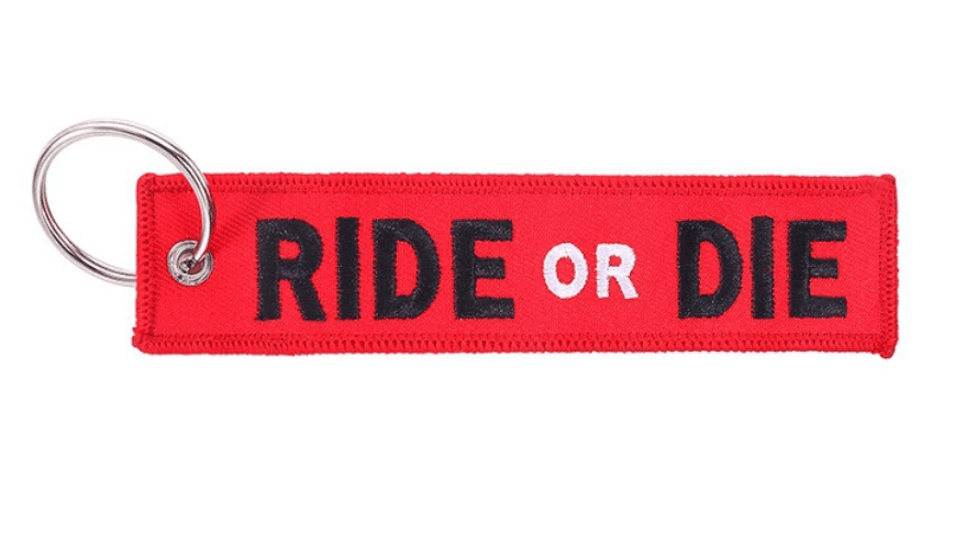 Motorcycle Embroidered Keychain