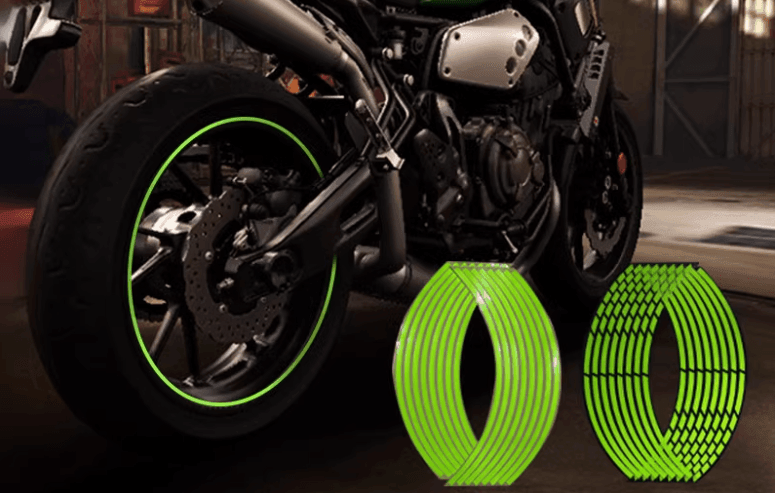 Motorcycle Neon Green Reflective Rim Tape