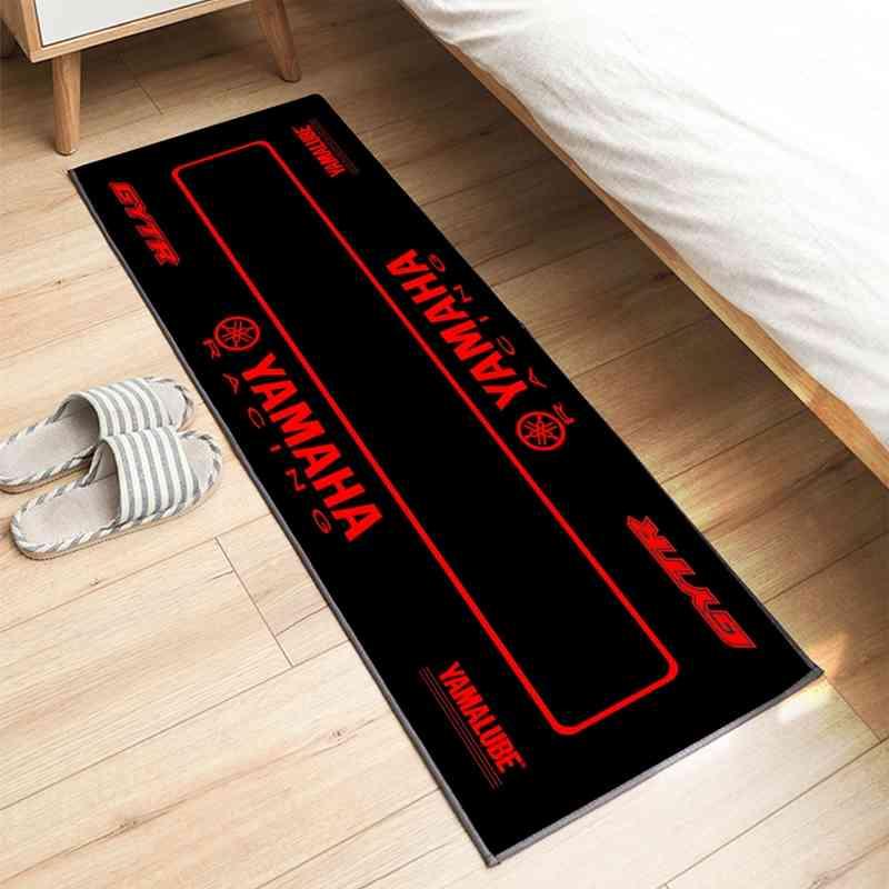 Motorcycle-Themed Carpet Display Mat