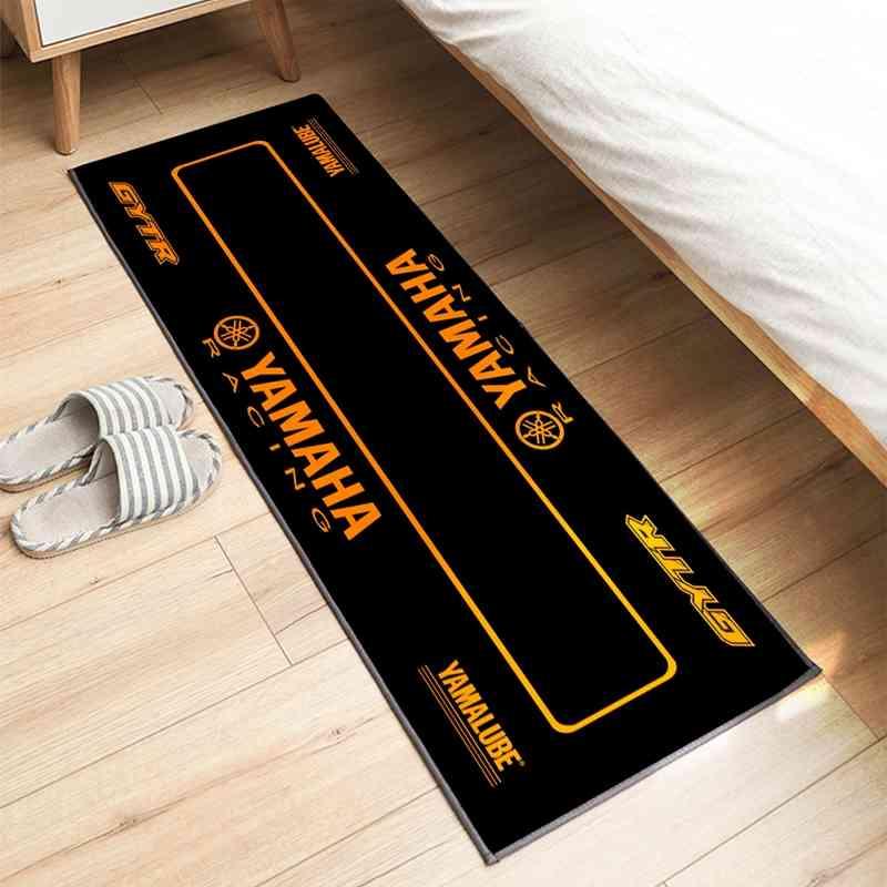 Motorcycle-Themed Carpet Display Mat