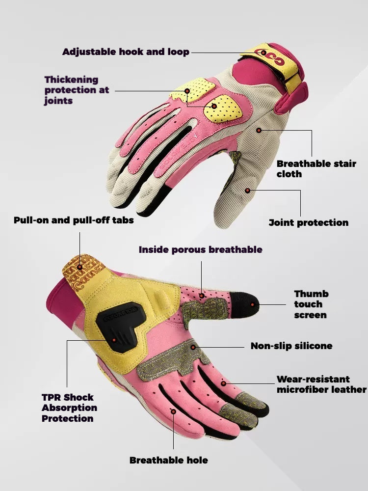 ColorGuard™ Summer Sun Protection Breathable Motorcycle Gloves