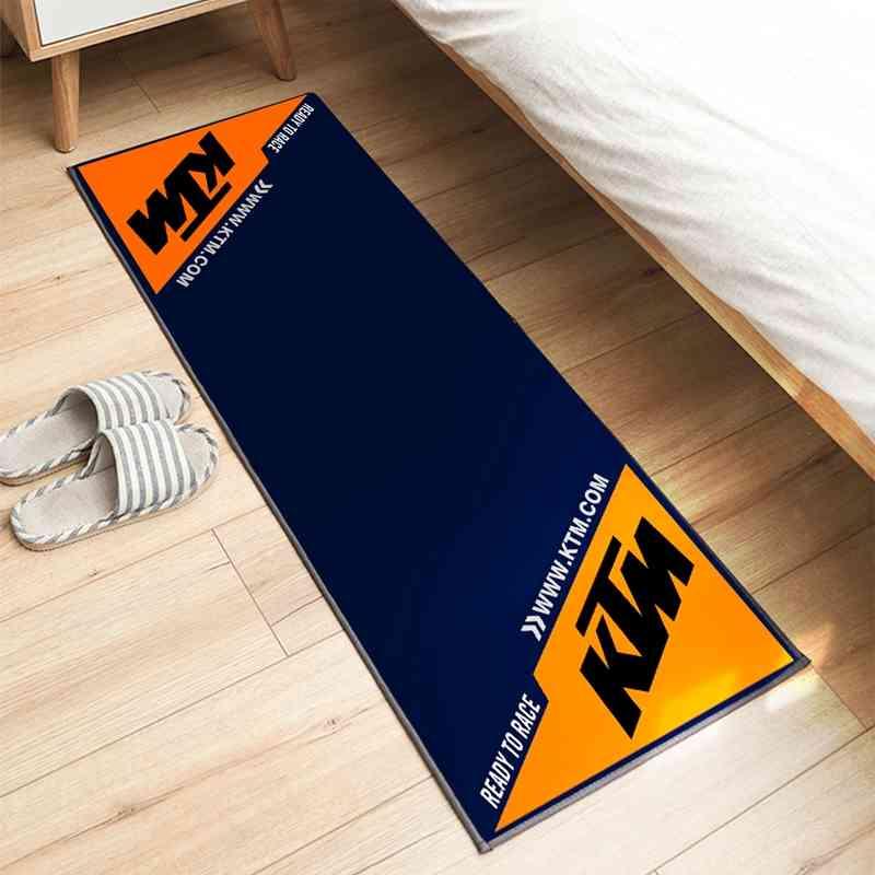 Motorcycle-Themed Carpet Display Mat