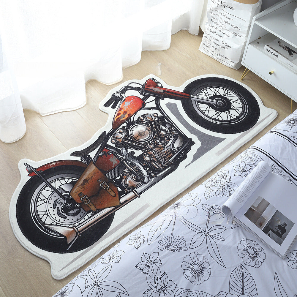 Original Design Retro Motorcycle Carpet