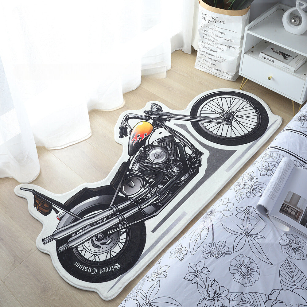 Original Design Retro Motorcycle Carpet