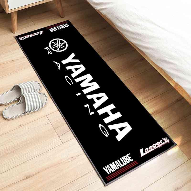 Motorcycle-Themed Carpet Display Mat