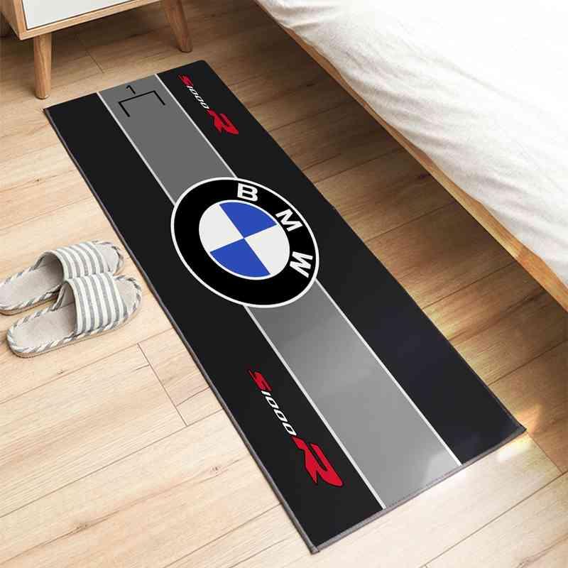 Motorcycle-Themed Carpet Display Mat