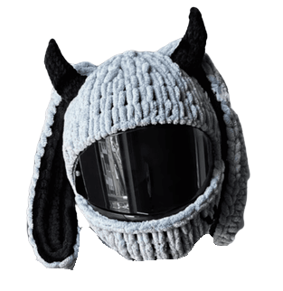 Handmade Knitted Cartoon Cover for Motorcycle Helmet