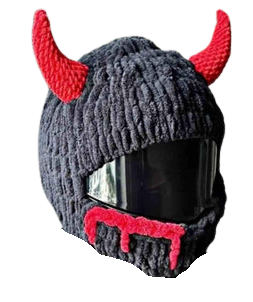 Handmade Knitted Cartoon Cover for Motorcycle Helmet