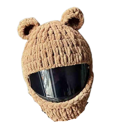 Handmade Knitted Cartoon Cover for Motorcycle Helmet