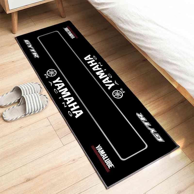 Motorcycle-Themed Carpet Display Mat