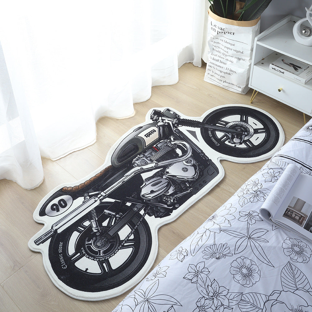 Original Design Retro Motorcycle Carpet