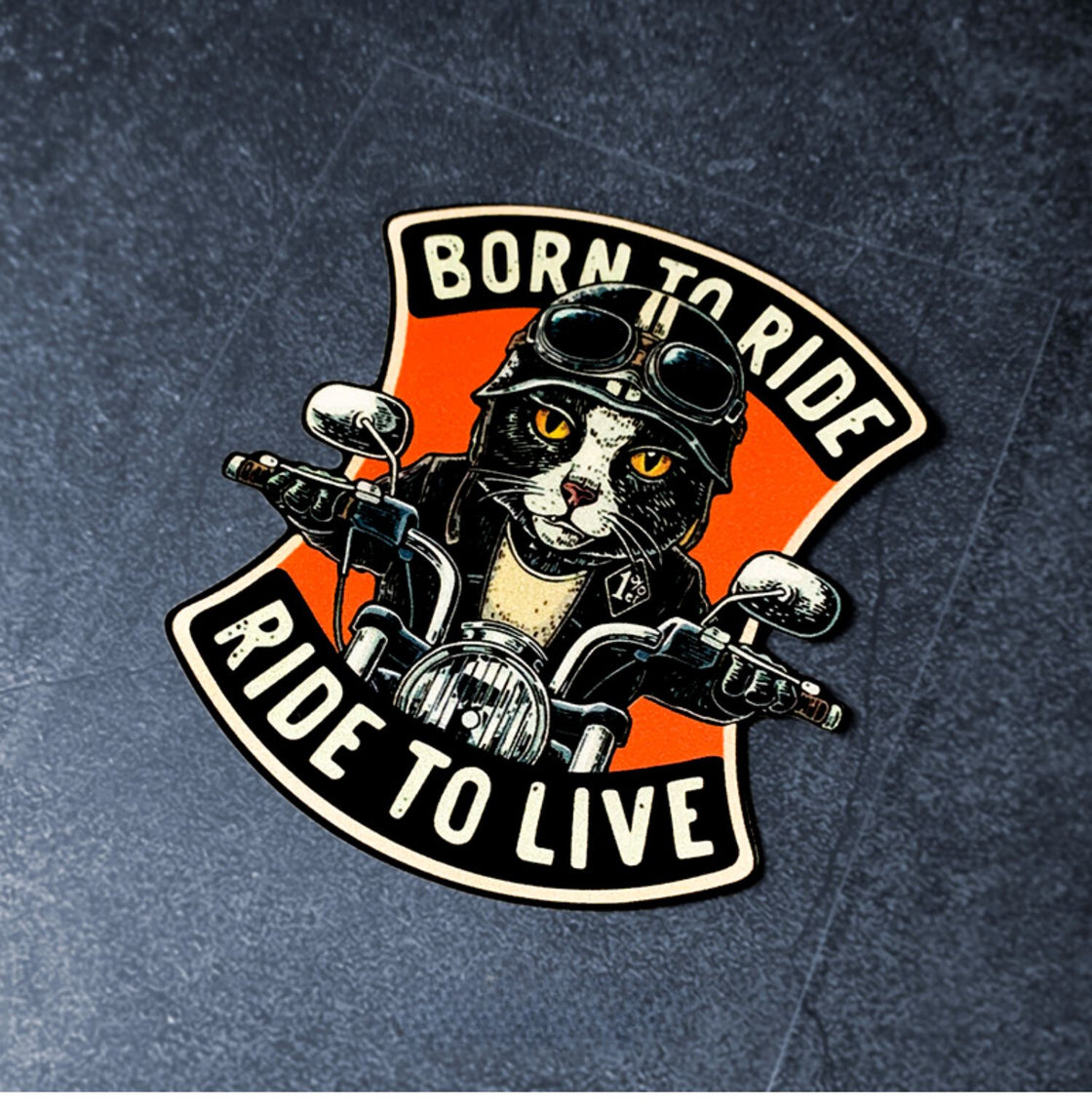 "BORN TO RIDE" Sticker