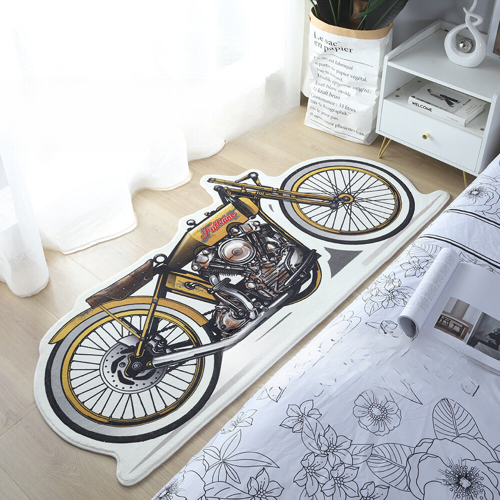 Original Design Retro Motorcycle Carpet