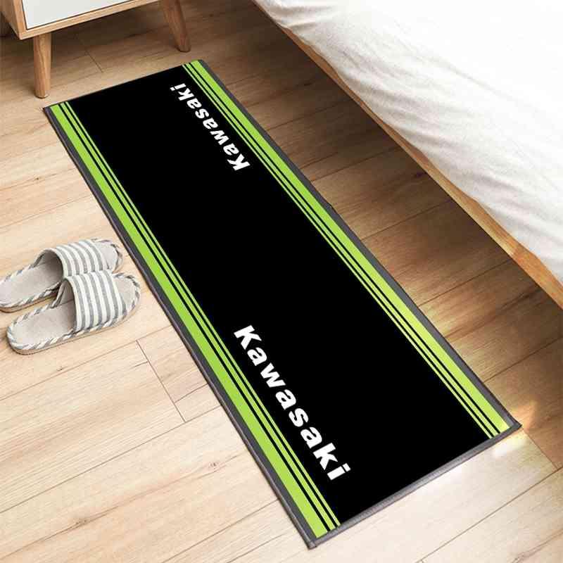 Motorcycle-Themed Carpet Display Mat