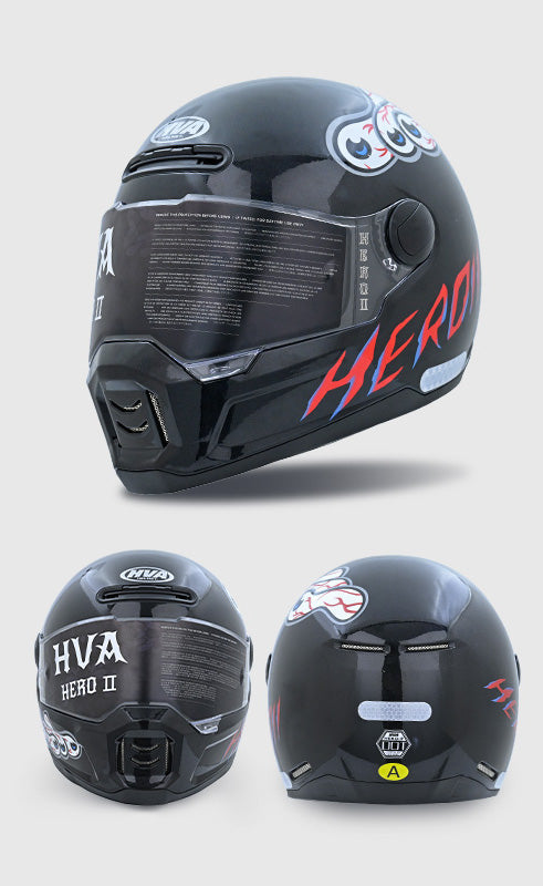 HVA™ Retro Full-Face Motorcycle Helmet