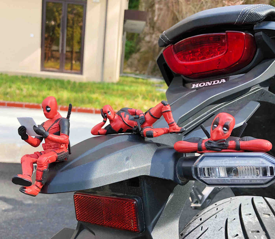 Deadpool Motorcycle Decoration Figurine