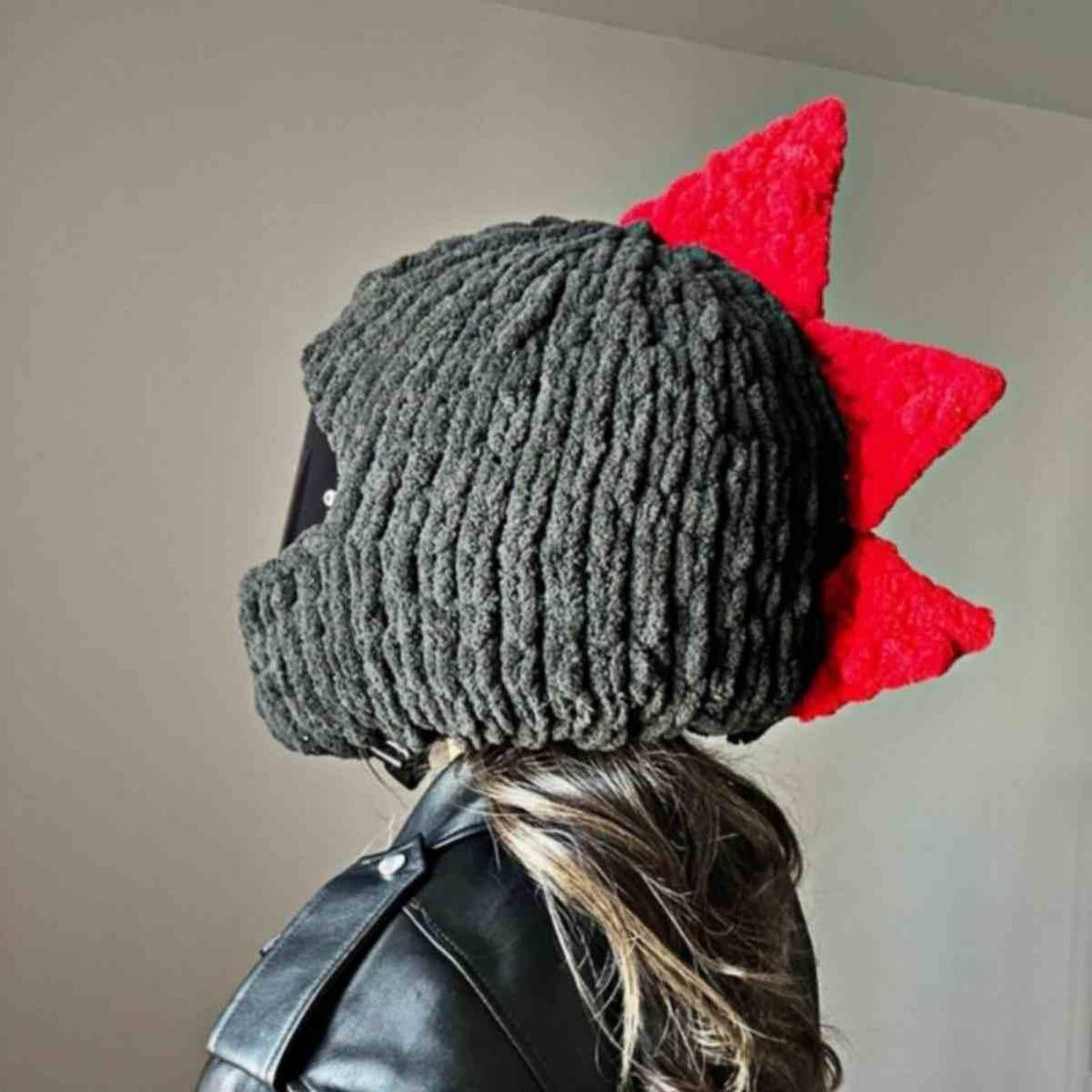 Handmade Knitted Cartoon Cover for Motorcycle Helmet