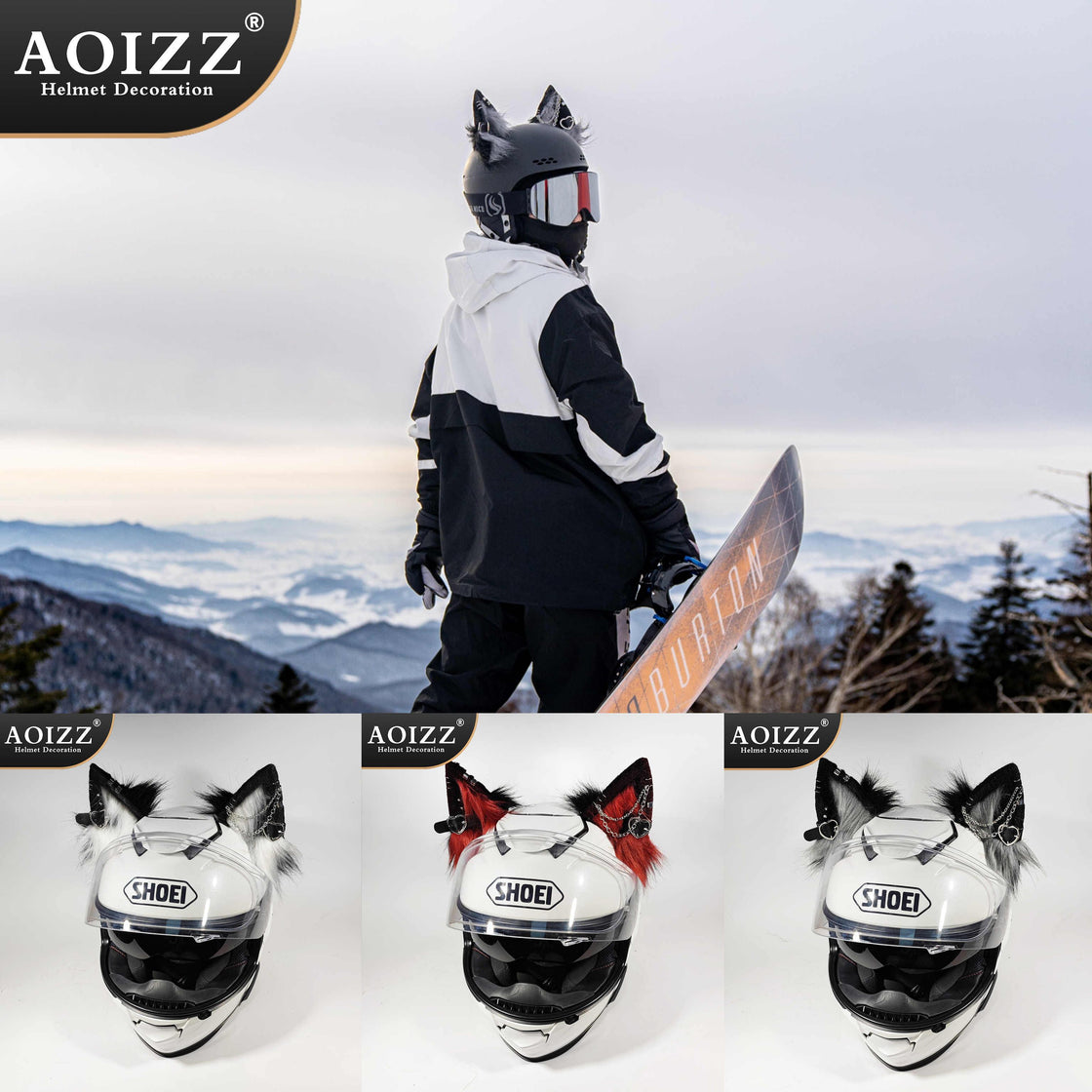 AOIZZ™ Handmade Cat Ear Helmet Decoration PRO