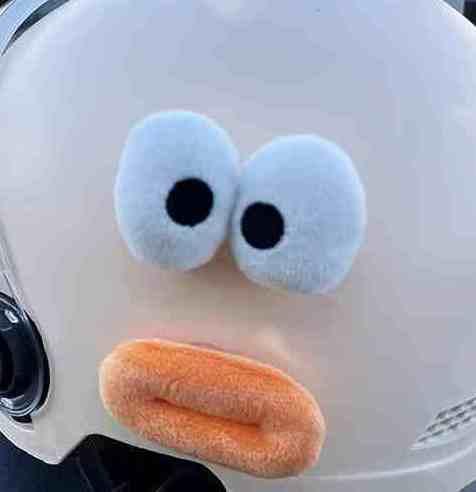 Sausage Mouth Funny Helmet Decoration