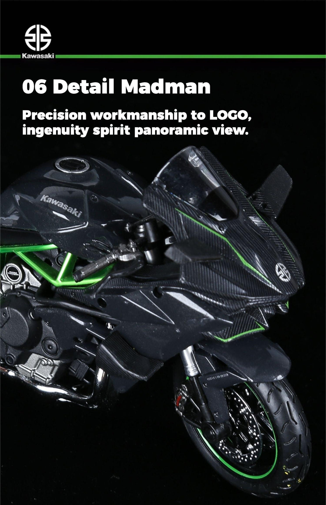 MAISTO™ Kawasaki H2 R 1:12 Scale Alloy Motorcycle Model