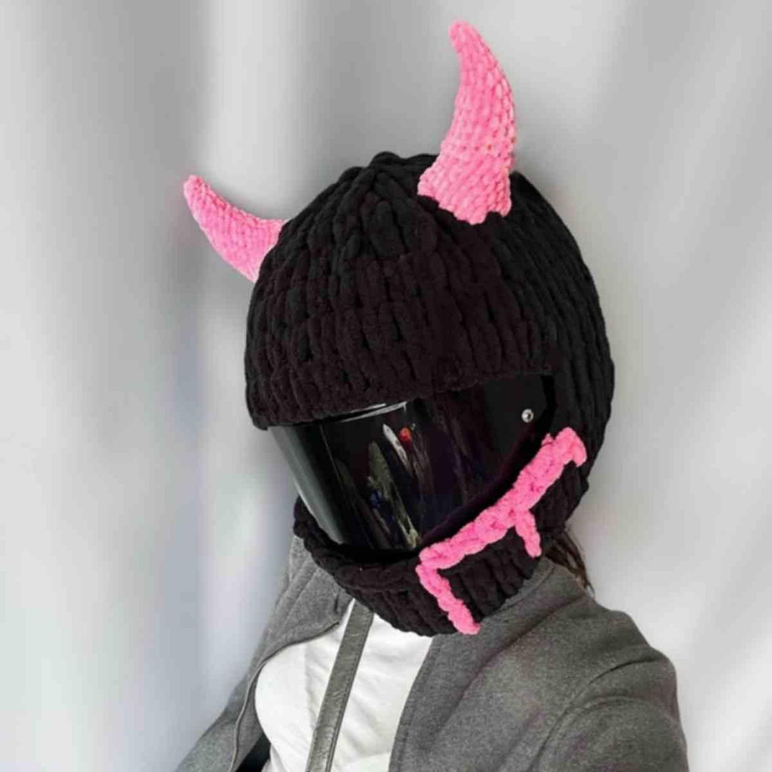 Handmade Knitted Cartoon Cover for Motorcycle Helmet