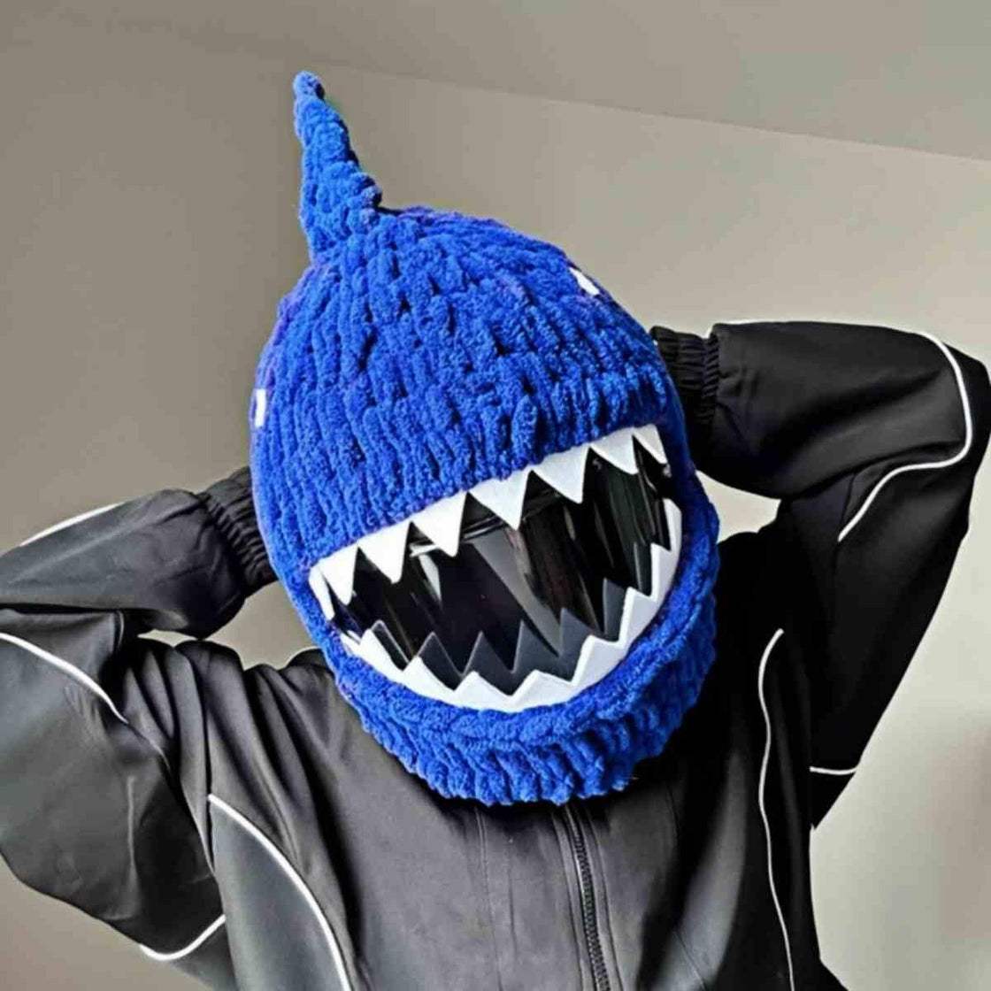 Handmade Knitted Cartoon Cover for Motorcycle Helmet